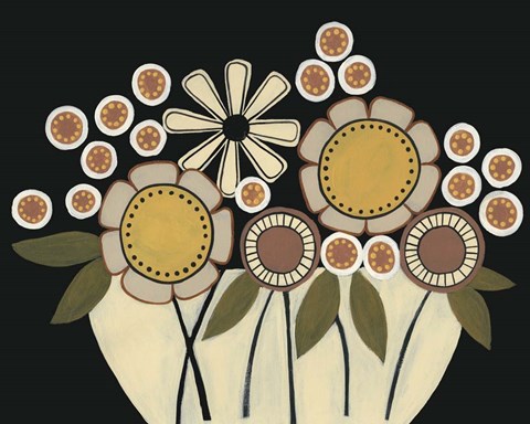 Framed Summer Garden Floral I Print