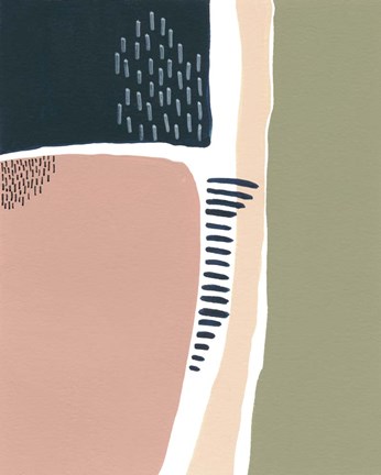 Framed Simple Marks I Print