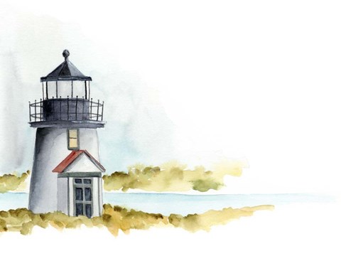 Framed Ocean Beacon I Print