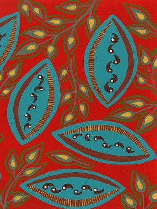 Framed Stylized Motif IV Print