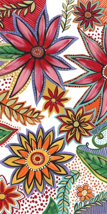 Framed Flowering Garden Whimsy I Print