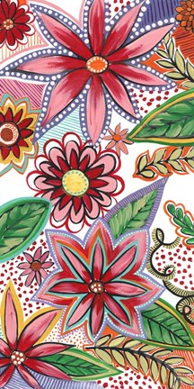 Framed Flowering Garden Whimsy II Print