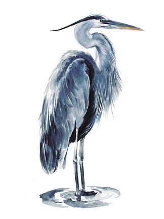 Framed Blue Blue Heron I Print