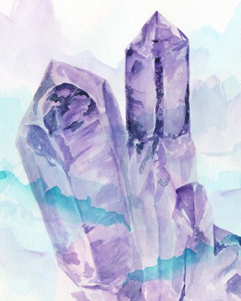 Framed Crystal Facets I Print