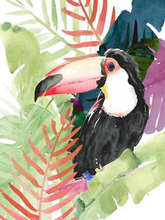 Framed Toucan Palms I Print