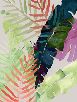 Framed Electric Palms II Print