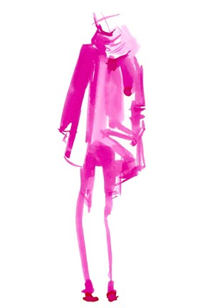 Framed Fuchsia Street Fashion III Print