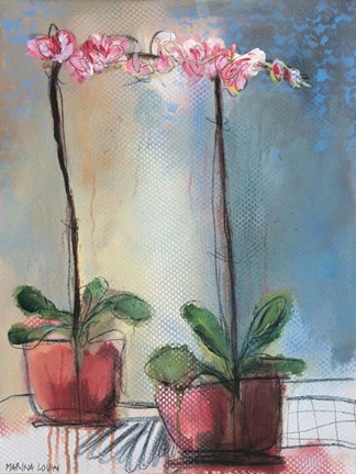 Framed Orchid and Lace I Print