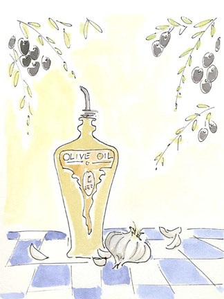 Framed Olio della Cucina III Print