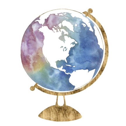 Framed Adventure Globe II Print