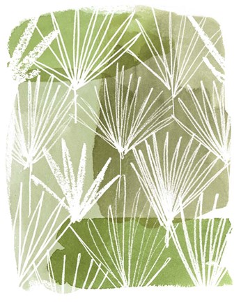 Framed Patch Palms II Print