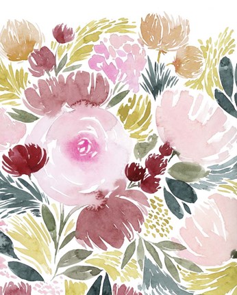 Framed Rose Rays II Print