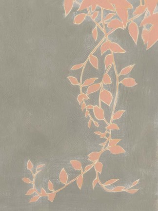 Framed Coral Pothos II Print