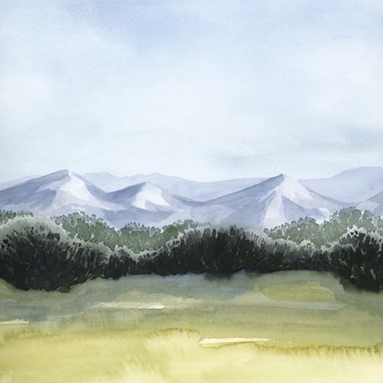 Framed Blue Mountain Break I Print