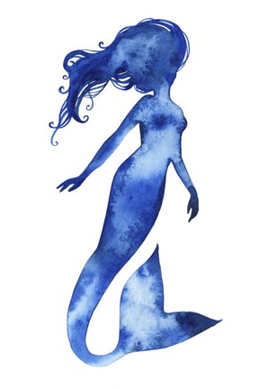 Framed Blue Sirena II Print