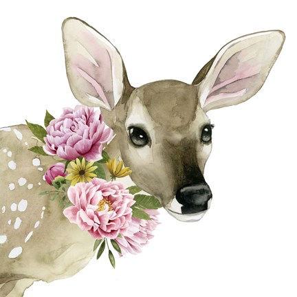 Framed Deer Spring I Print