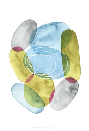 Framed Sunlit Pebbles I Print