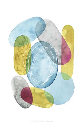 Framed Sunlit Pebbles II Print