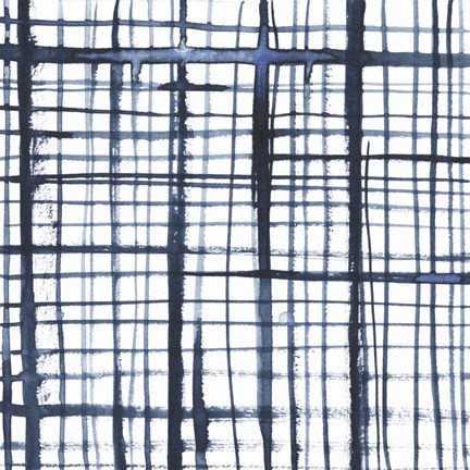 Framed Indigo Ripple V Print