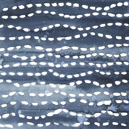 Framed Indigo Ripple VI Print