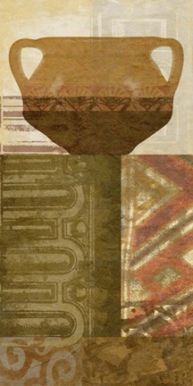 Framed Ethnic Pot IV Print