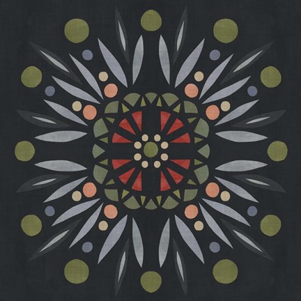 Framed Folk Mandala II Print