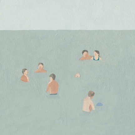 Framed Swimmers II Print