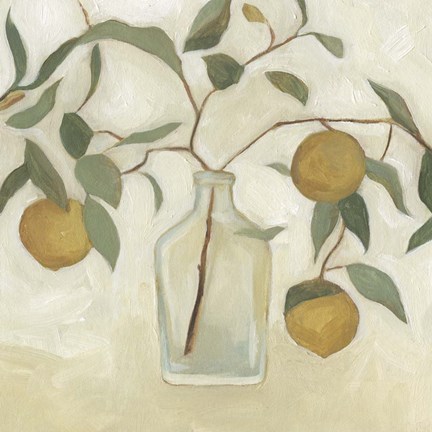 Framed Greenery Still Life I Print