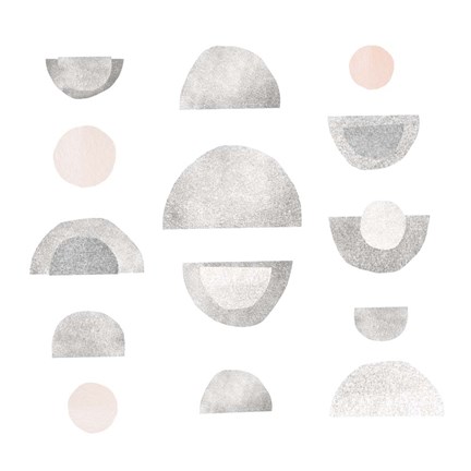 Framed Half Circles II Print