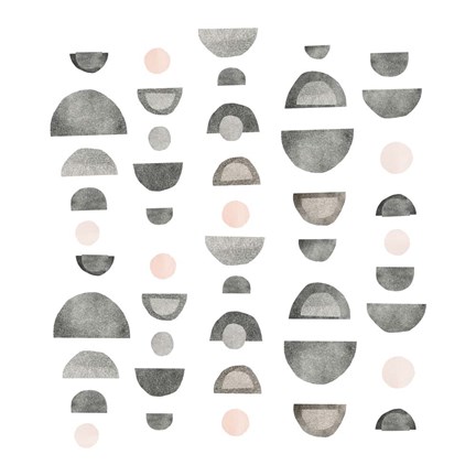 Framed Half Circles III Print