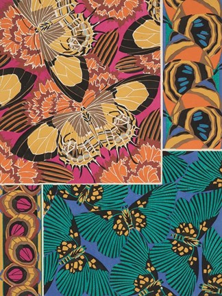 Framed Decorative Butterflies III Print