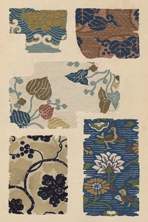 Framed Japanese Textile Design VIII Print