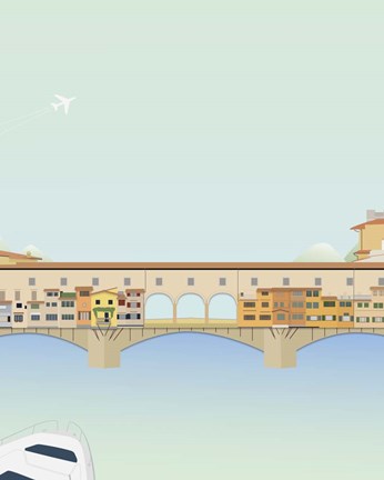 Framed Travel Europe--Ponte Vecchio Print