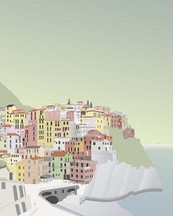 Framed Travel Europe--Manarola Print