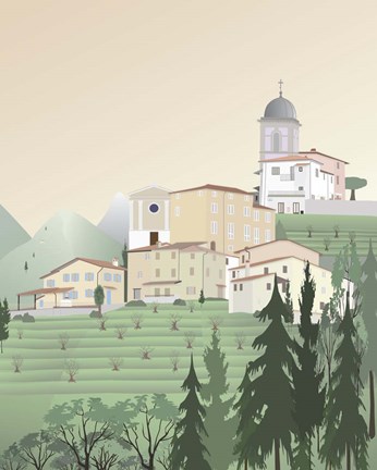 Framed Travel Europe--Pedona Print