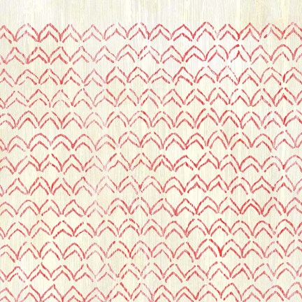 Framed Weathered Patterns in Red VI Print