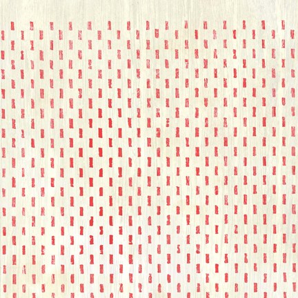 Framed Weathered Patterns in Red VIII Print