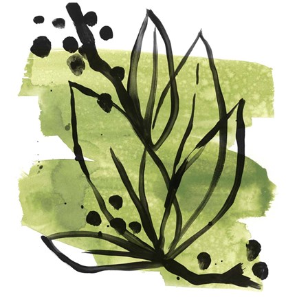 Framed Tropical Sumi-e II Print