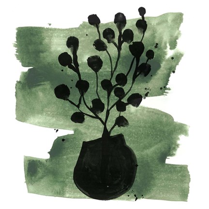 Framed Tropical Sumi-e IV Print