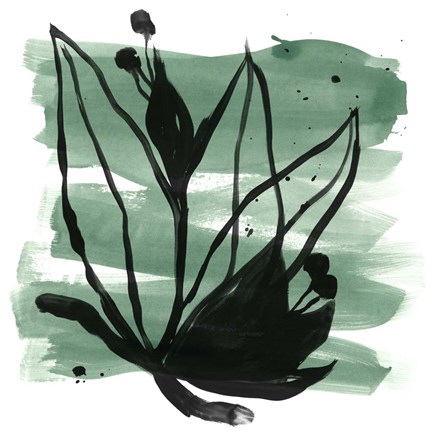 Framed Tropical Sumi-e VII Print