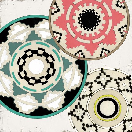 Framed Modern Baskets III Print