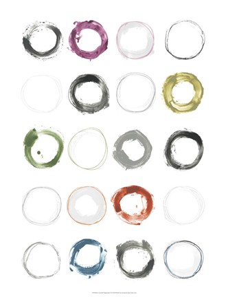 Framed Circular Magnetism I Print