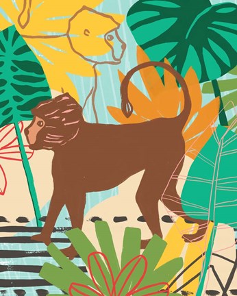 Framed Graphic Jungle III Print