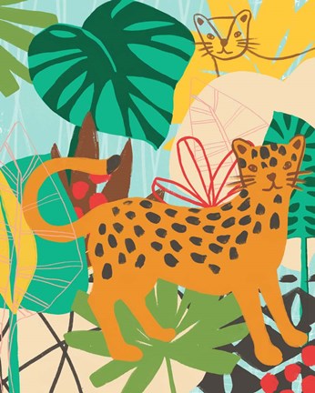 Framed Graphic Jungle IV Print