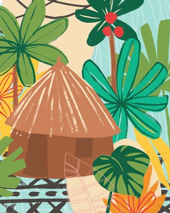 Framed Graphic Jungle V Print