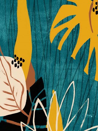 Framed Graphic Blue Lagoon I Print