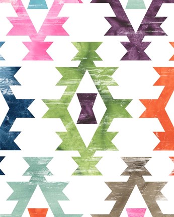 Framed Aztec Brights II Print