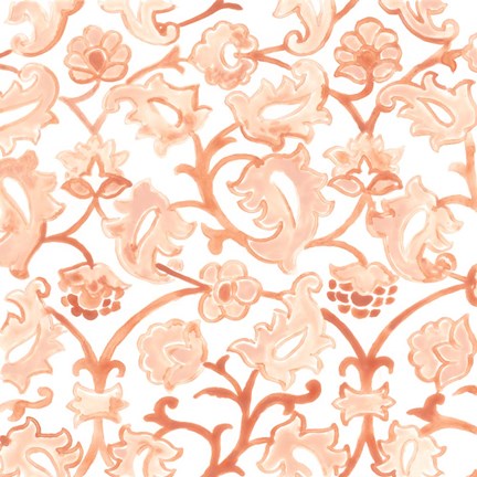 Framed Bohemian Textile III Print