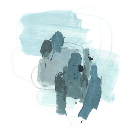 Framed Aqua Stellar I Print