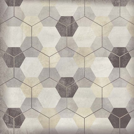 Framed Hexagon Tile VIII Print